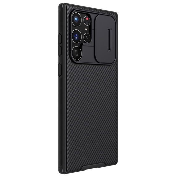 Tok Samsung Galaxy S22 Ultra, páncélozott Nillkin, CamShield Pro, fekete