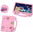 Gyermek tok iPad 10.2" 2021/2020/2019 (9/8/7 gen.) / Air 10.5" 2019 (3 gen.), Cute Patterns, állvánnyal, rózsaszín