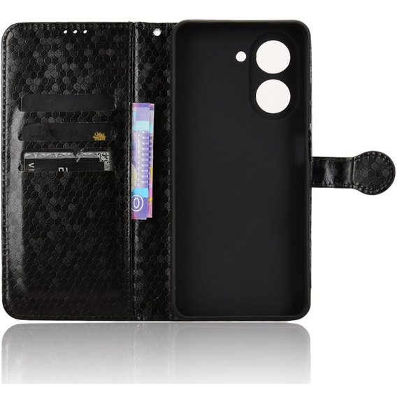 Flap tok Xiaomi Redmi A5, Wallet Rhombus, fekete