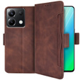 Pattintható tok a Xiaomi Poco X6 5G, Card Slot, barna