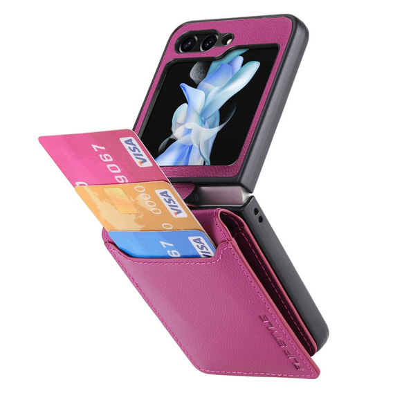 Tok Samsung Galaxy Z Flip7 FE / Z Flip6, Card Slot Ring Case, lila