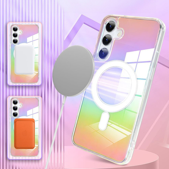 Tok a Samsung Galaxy A16, Fusion Hybrid, MagSafe-hoz, többszínű + üveg a képernyőhöz