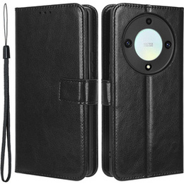 Pattintható tok a Honor Magic 5 Lite, Crazy Horse Wallet, fekete