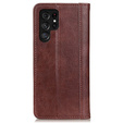 Telefontok a Samsung Galaxy S23 Ultra, Wallet Litchi Leather, barna
