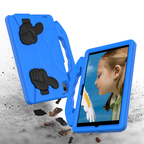 Gyermek tok Samsung Galaxy Tab A7 10.4 2022 / 2020 / Huawei MatePad 10.4 2022 / 2020, gyermek tok fogantyúval, kék
