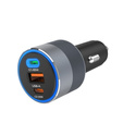 Forcell F-Energy Alu 85 W autós töltő, 2 × USB-C + USB-A, PD / QC 4.0 / SFC 2.0