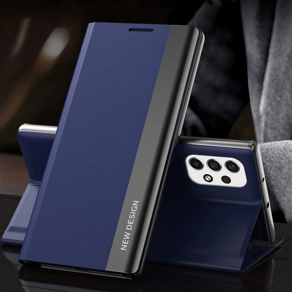 Pattintható tok a Samsung Galaxy A53 5G, Side Magnetic, sötétkék