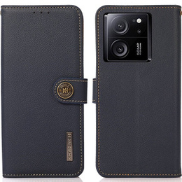 KHAZNEH RFID tok Xiaomi 13T / 13T Pro, Litchi textúra, kék