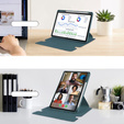 Billentyűzet tok Lenovo Tab M11, Rotary 360° Leather, sötétzöld