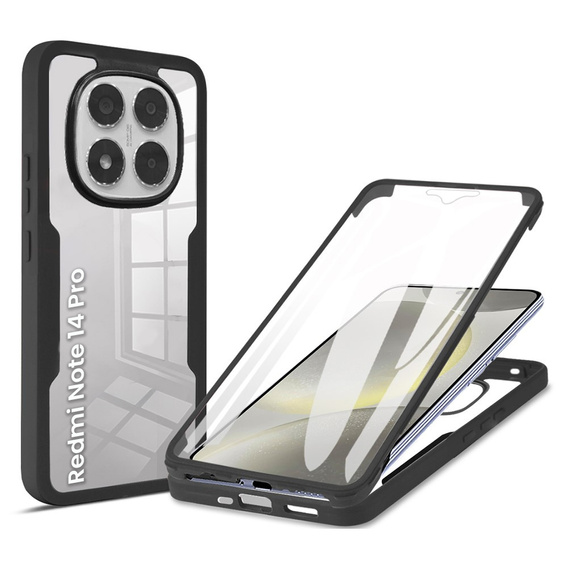 Tok Xiaomi Redmi Note 14 Pro 5G készülékhez, Shockproof, fóliával, fekete