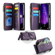 Tok CASEME Samsung Galaxy S25 FE, RFID Leather Wallet, vállpánttal, lila