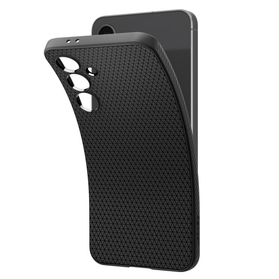 A Spigen tok Samsung Galaxy S24 FE, Liquid Air, fekete + 9H edzett üveghez