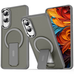 Tok Samsung Galaxy S25 Edge, Kickstand Matt Case, MagSafe, titánium szürke