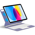 Billentyűzet tok iPad 10.9" 2022 (10 gen.) / iPad 11" 2025 A16 (11 gen.), Magnetic Keyboard Touchpad, lila