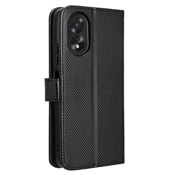 Pattintható tok a Oppo A38 4G / Oppo A18 4G, Wallet Smart Magnet, fekete