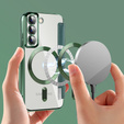 Pattintható tok a Samsung Galaxy S22 5G, RFID Wallet MagSafe CamShield, zöld