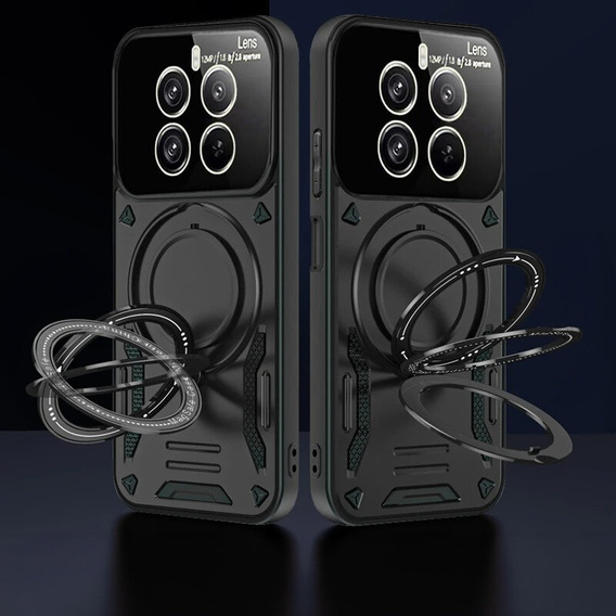 Páncélozott tok a Realme 12 Pro 5G / 12 Pro+ 5G készülékhez, Magnetic Ring, fekete