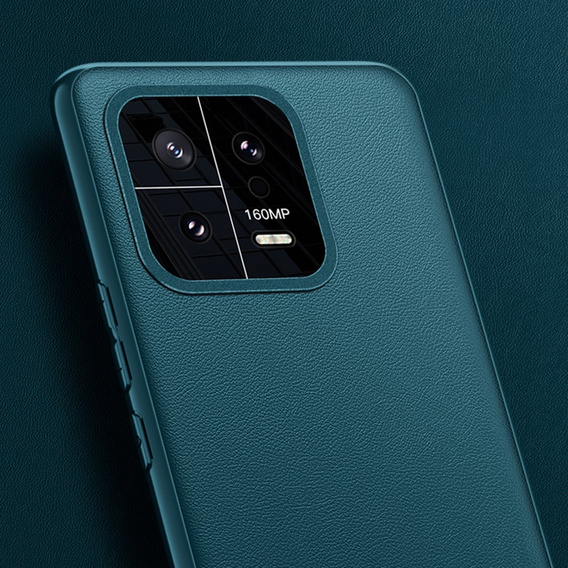 Bőr tok Xiaomi 13, leather hybrid, zöld