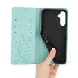 Pattintható tok a Samsung Galaxy A55 5G, Wallet, Butterfly, lila