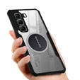 Tok Infinix Hot 50 Pro+ 4G, mágneses lemezzel, átlátszó / fekete