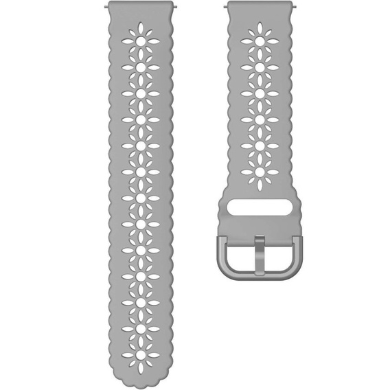 Uniwersalny Pasek Silikonowy 20mm Soft Hollowed-out, Szary