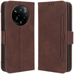 Pattintható tok a Realme 14 Pro+ 5G, Card Slot, barna