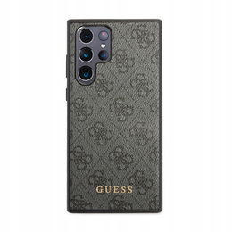 GUESS Telefontok a Samsung Galaxy S24 Ultra, 4G Metal Gold Logo, szürke