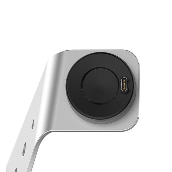 Alumínium USB dokkolóállomás a Garmin Fenix 7/7S/7X/6/6X/6S/6S készülékhez, ezüst színű