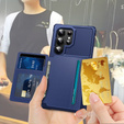 Tok Samsung Galaxy S24 Ultra Card Holder Kickstand, Card Holder Kickstand, kék