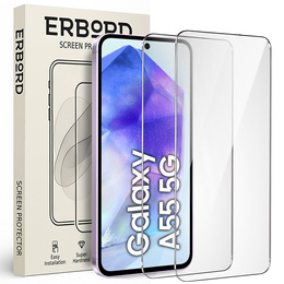2x edzett üveg ERBORD 9H Hard Glass a képernyőn a Samsung Galaxy A55 5G