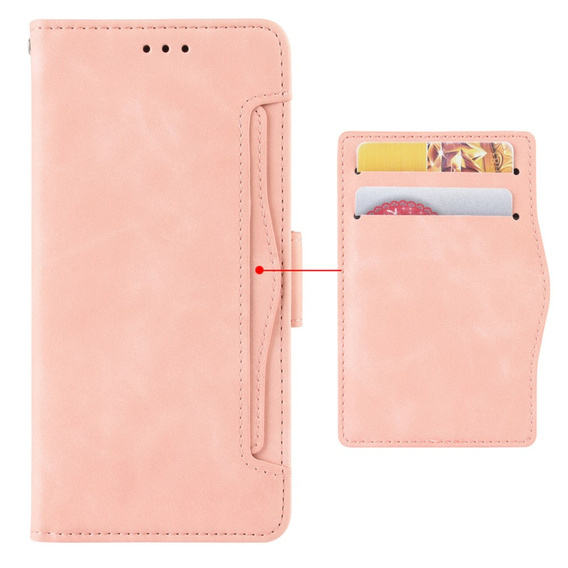 Pattintható tok a Xiaomi Redmi Note 13 Pro 5G, Card Slot, rózsaszín