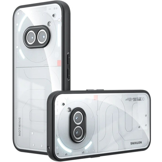 Tok Nothing Phone 2a, Fusion Hybrid, kameravédelemmel, átlátszó / fekete