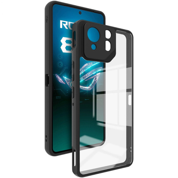 Tok ASUS ROG Phone 8 Pro, Fusion Hybrid, kameravédelemmel, átlátszó / fekete