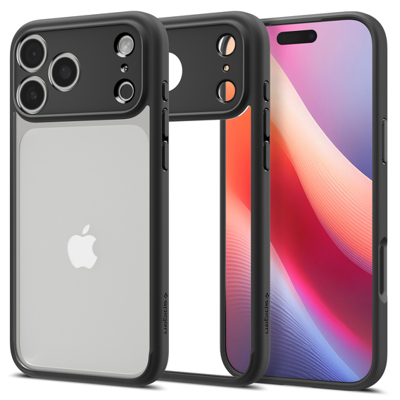 Spigen Ultra hibrid tok iPhone 17 Pro készülékhez, matt fekete