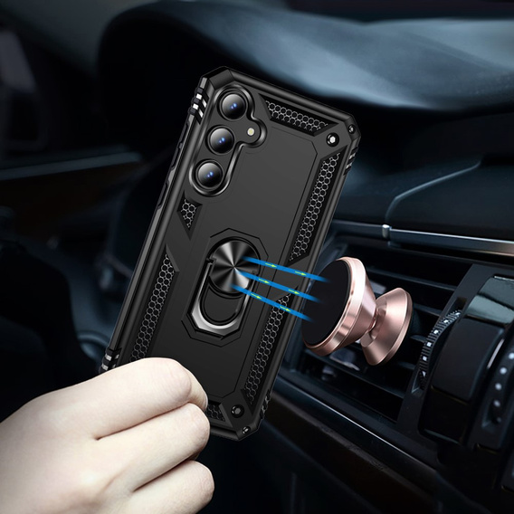 Páncélozott telefontok a Samsung Galaxy A55 5G, Nox Case Ring, fekete