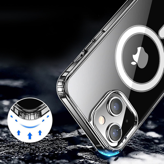 Telefontok a iPhone 13, ERBORD Hybrid MagSafe Case, kék