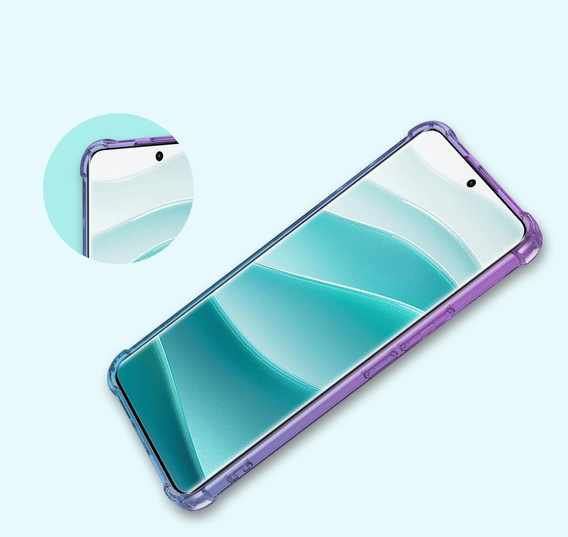 Tok Xiaomi Redmi Note 14 Pro+, Gradient Dropproof, Lila / kék