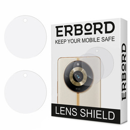 2x ERBORD kamera edzett üveg a Realme 12 készülékhez, átlátszó