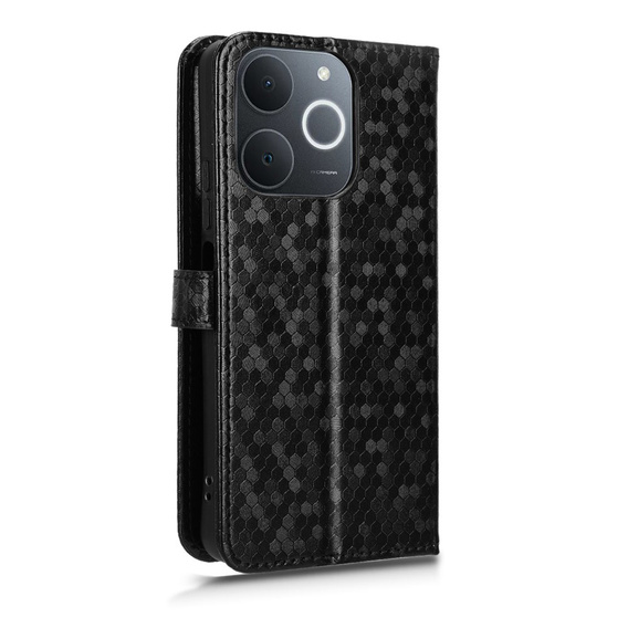 Flap tok Realme Note 70T 4G, Wallet Rhombus, fekete