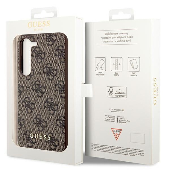 GUESS Telefontok a Samsung Galaxy A55, 4G Charms Collection Hardcase, barna