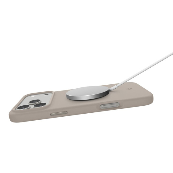 Spigen tok iPhone 17 Pro Max készülékhez, Silicone Fit MagSafe, Stone
