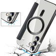 Pattintható tok a Samsung Galaxy S23 FE, RFID Wallet MagSafe CamShield, fekete