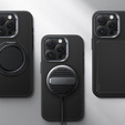 BENKS Kevlar tok iPhone 16 Pro, MagSafe, Carbon Fiber, fekete