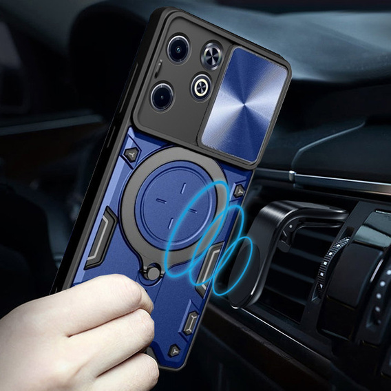 Páncélozott tok Infinix Hot 40i, CamShield Slide, kék