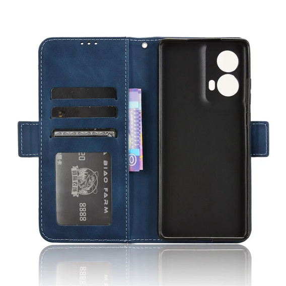 Pattintható tok a Motorola Moto G85, Card Slot, sötétkék