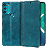 Telefontok a Motorola Moto G71 5G, Wallet Litchi Leather, zöld