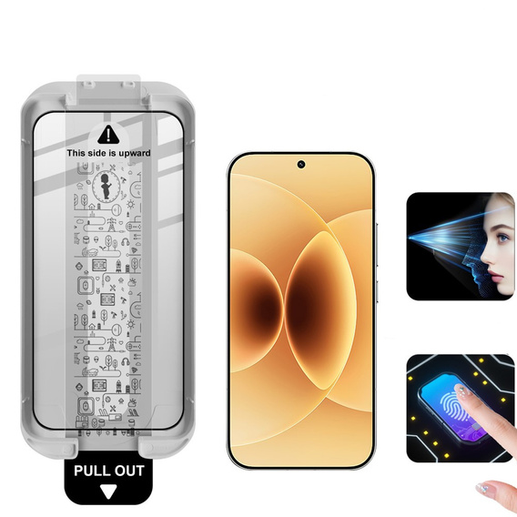 IMAK edzett üveg pozicionáló kerettel Xiaomi 17 / 17 Pro készülékekhez, fekete