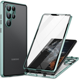 Tok Samsung Galaxy S24 Ultra, Magnetic Dual Glass, zöld