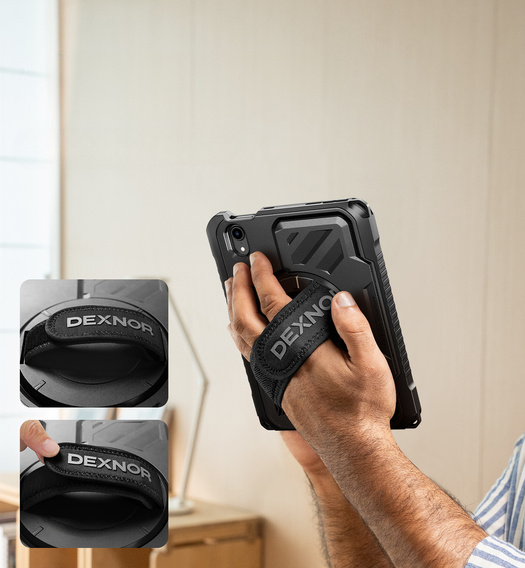 Dexnor 360° tok pánttal és tolltartóval iPad mini 8.3" 2021 (6. generáció) / iPad mini 8.3" 2024 (7. generáció) számára
