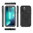 Vízálló tok iPhone 13 Pro Max, Redpepper, MagSafe-hoz, fekete
